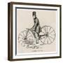 Kirkpatrick Macmillan and His Early Dandy Horse Bicycle-null-Framed Art Print