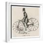 Kirkpatrick Macmillan and His Early Dandy Horse Bicycle-null-Framed Art Print