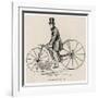 Kirkpatrick Macmillan and His Early Dandy Horse Bicycle-null-Framed Art Print