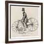 Kirkpatrick Macmillan and His Early Dandy Horse Bicycle-null-Framed Art Print