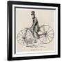 Kirkpatrick Macmillan and His Early Dandy Horse Bicycle-null-Framed Art Print