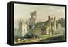 Kirkstall Abbey from the North West, The Monastic Ruins of Yorkshire, Engraved by George Hawkins-William Richardson-Framed Stretched Canvas