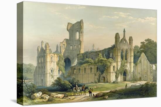 Kirkstall Abbey from the North West, The Monastic Ruins of Yorkshire, Engraved by George Hawkins-William Richardson-Stretched Canvas