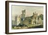 Kirkstall Abbey from the North West, The Monastic Ruins of Yorkshire, Engraved by George Hawkins-William Richardson-Framed Giclee Print