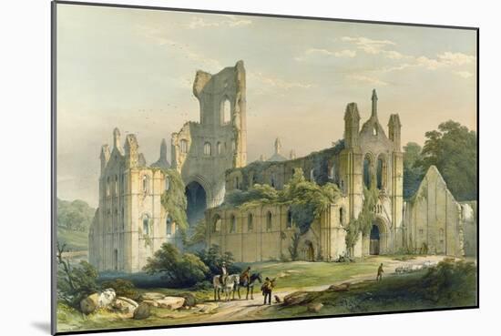 Kirkstall Abbey from the North West, The Monastic Ruins of Yorkshire, Engraved by George Hawkins-William Richardson-Mounted Giclee Print