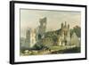 Kirkstall Abbey from the North West, The Monastic Ruins of Yorkshire, Engraved by George Hawkins-William Richardson-Framed Giclee Print