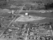 Aerial View of Drive-In Theater in Rural Indiana, Ca. 1955.-Kirn Vintage Stock-Photographic Print