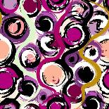 Seamless Background Pattern, with Circles/Dots, Paint Strokes and Splashes-Kirsten Hinte-Art Print