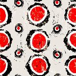 Seamless Background Pattern, with Circles, Paint Strokes and Splashes-Kirsten Hinte-Art Print