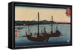 Kisarazu in Kazusa Province, July 1858-Utagawa Hiroshige-Framed Stretched Canvas