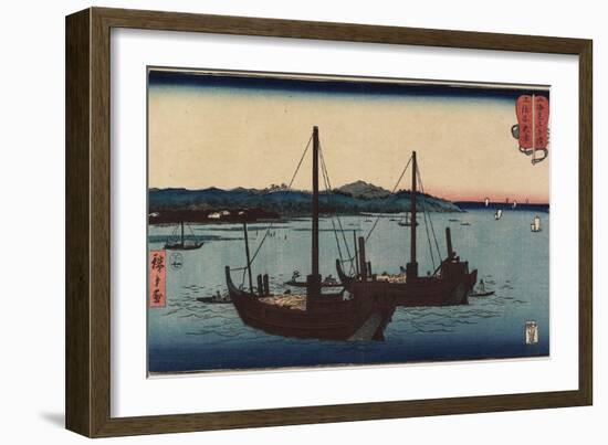 Kisarazu in Kazusa Province, July 1858-Utagawa Hiroshige-Framed Giclee Print