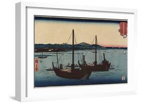 Kisarazu in Kazusa Province, July 1858-Utagawa Hiroshige-Framed Giclee Print