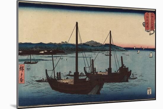 Kisarazu in Kazusa Province, July 1858-Utagawa Hiroshige-Mounted Giclee Print