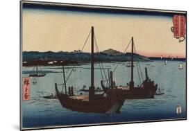 Kisarazu in Kazusa Province, July 1858-Utagawa Hiroshige-Mounted Giclee Print