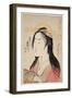 Kisegawa of Matsubaya, from the Series 'Seven Komachis of Yoshiwara', C.1795 (Woodblock Print)-Kitagawa Utamaro-Framed Giclee Print