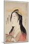 Kisegawa of Matsubaya, from the Series 'Seven Komachis of Yoshiwara', C.1795 (Woodblock Print)-Kitagawa Utamaro-Mounted Giclee Print