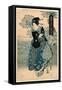 Kiseru O Motsu Onna-Utagawa Toyokuni-Framed Stretched Canvas