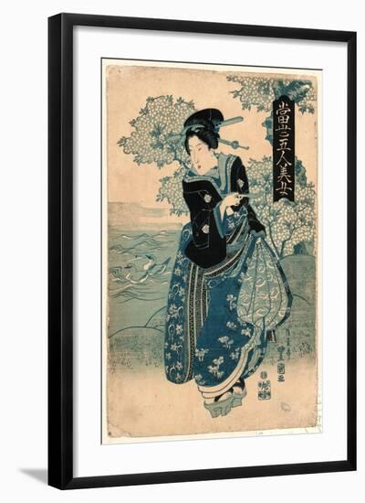 Kiseru O Motsu Onna-Utagawa Toyokuni-Framed Giclee Print