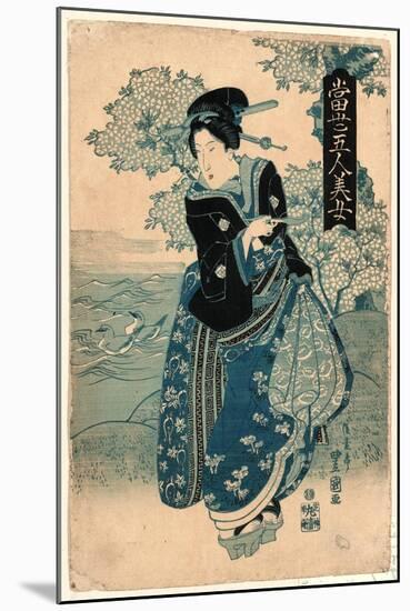 Kiseru O Motsu Onna-Utagawa Toyokuni-Mounted Giclee Print