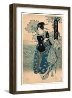 Kiseru O Motsu Onna-Utagawa Toyokuni-Framed Giclee Print