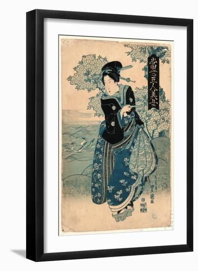 Kiseru O Motsu Onna-Utagawa Toyokuni-Framed Giclee Print