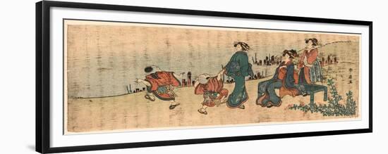 Kishibe No Hagi-Katsukawa Shunsen-Framed Giclee Print