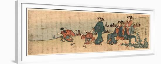 Kishibe No Hagi-Katsukawa Shunsen-Framed Giclee Print