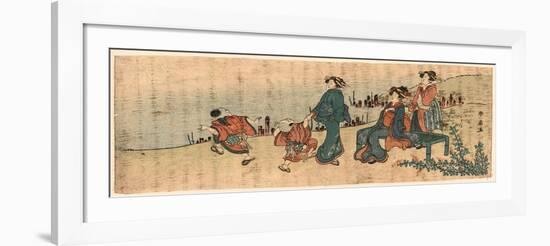 Kishibe No Hagi-Katsukawa Shunsen-Framed Giclee Print