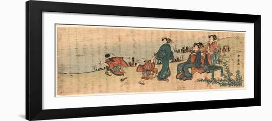 Kishibe No Hagi-Katsukawa Shunsen-Framed Giclee Print