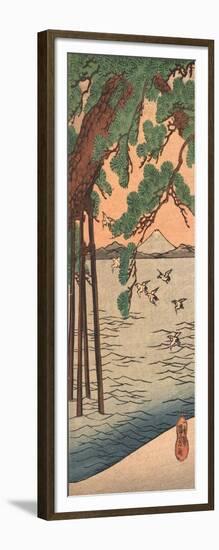 Kisibe No Matsu, Pine Tree on the Shore-Utagawa Kuniyoshi-Framed Giclee Print