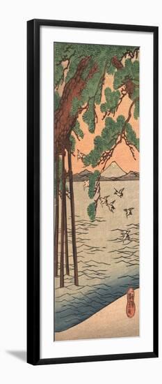 Kisibe No Matsu, Pine Tree on the Shore-Utagawa Kuniyoshi-Framed Premium Giclee Print