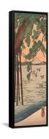 Kisibe No Matsu, Pine Tree on the Shore-Utagawa Kuniyoshi-Framed Stretched Canvas
