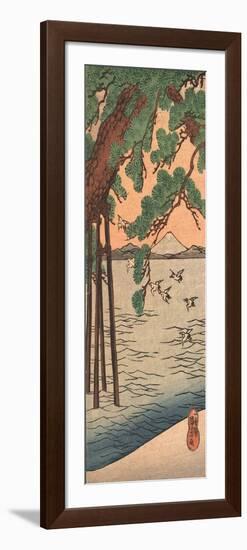 Kisibe No Matsu, Pine Tree on the Shore-Utagawa Kuniyoshi-Framed Giclee Print