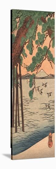 Kisibe No Matsu, Pine Tree on the Shore-Utagawa Kuniyoshi-Stretched Canvas