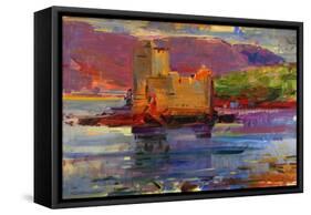 Kisimul Castle and Vatersay, 2012-Peter Graham-Framed Stretched Canvas