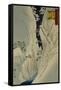Kiso Gorge in New Snow-Ando Hiroshige-Framed Stretched Canvas