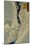 Kiso Gorge in New Snow-Ando Hiroshige-Mounted Giclee Print