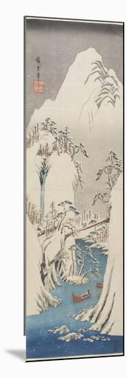 Kiso Gorge in Snow, C. 1840-1842-Utagawa Hiroshige-Mounted Giclee Print