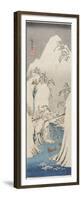 Kiso Gorge in Snow, C. 1840-1842-Utagawa Hiroshige-Framed Premium Giclee Print