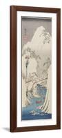 Kiso Gorge in Snow, C. 1840-1842-Utagawa Hiroshige-Framed Premium Giclee Print