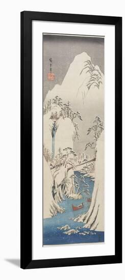 Kiso Gorge in Snow, C. 1840-1842-Utagawa Hiroshige-Framed Giclee Print