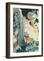 Kiso Kaido Ono No Bakufu-Katsushika Hokusai-Framed Giclee Print