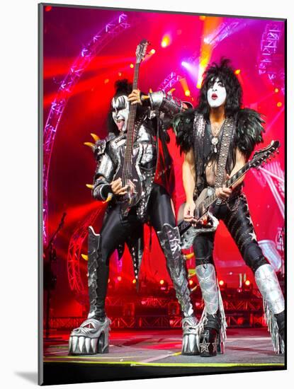 KISS - 40th Anniversary Tour Live - Simmons and Stanley-null-Mounted Poster