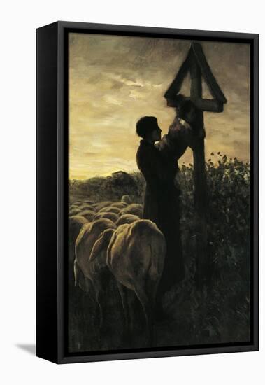 Kiss Cross-Giovanni Segantini-Framed Stretched Canvas