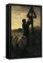 Kiss Cross-Giovanni Segantini-Framed Stretched Canvas