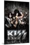 KISS - Dripping Black-null-Mounted Poster