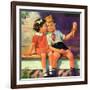 "Kiss for Ice Cream,"June 1, 1936-Henry Hintermeister-Framed Giclee Print