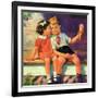 "Kiss for Ice Cream,"June 1, 1936-Henry Hintermeister-Framed Giclee Print