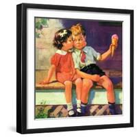 "Kiss for Ice Cream,"June 1, 1936-Henry Hintermeister-Framed Giclee Print