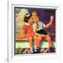 "Kiss for Ice Cream,"June 1, 1936-Henry Hintermeister-Framed Giclee Print